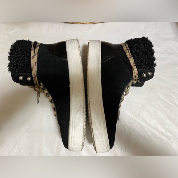 Sam Edelman Luther Sneaker boots, black suede, shearling Sz 8.5 - Picture 4 of 11